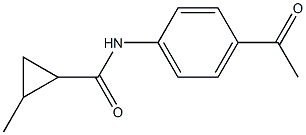 N-(4-acetylphenyl)-2-methylcyclopropanecarboxamide Struktur