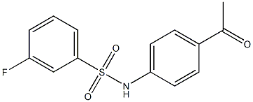 N-(4-acetylphenyl)-3-fluorobenzenesulfonamide Struktur