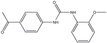 N-(4-acetylphenyl)-N'-(2-methoxyphenyl)urea Struktur