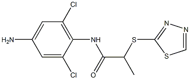 N-(4-amino-2,6-dichlorophenyl)-2-(1,3,4-thiadiazol-2-ylsulfanyl)propanamide Struktur
