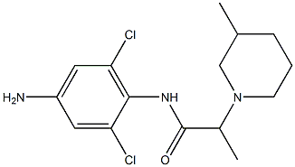 N-(4-amino-2,6-dichlorophenyl)-2-(3-methylpiperidin-1-yl)propanamide Struktur
