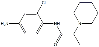N-(4-amino-2-chlorophenyl)-2-piperidin-1-ylpropanamide 化学構造式