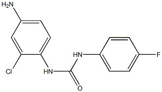 N-(4-amino-2-chlorophenyl)-N'-(4-fluorophenyl)urea,,结构式
