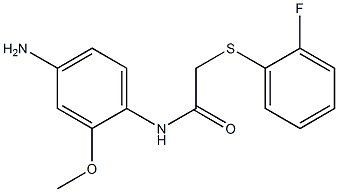 N-(4-amino-2-methoxyphenyl)-2-[(2-fluorophenyl)sulfanyl]acetamide
