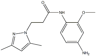 N-(4-amino-2-methoxyphenyl)-3-(3,5-dimethyl-1H-pyrazol-1-yl)propanamide 结构式