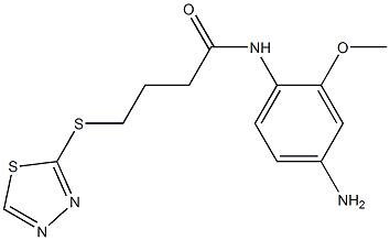N-(4-amino-2-methoxyphenyl)-4-(1,3,4-thiadiazol-2-ylsulfanyl)butanamide Structure