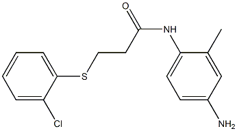 N-(4-amino-2-methylphenyl)-3-[(2-chlorophenyl)sulfanyl]propanamide 结构式