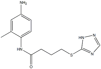 N-(4-amino-2-methylphenyl)-4-(1H-1,2,4-triazol-5-ylsulfanyl)butanamide Structure