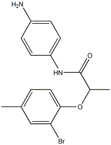 N-(4-aminophenyl)-2-(2-bromo-4-methylphenoxy)propanamide Structure