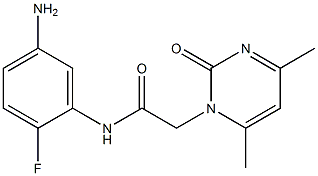 N-(5-amino-2-fluorophenyl)-2-(4,6-dimethyl-2-oxopyrimidin-1(2H)-yl)acetamide Struktur