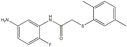 N-(5-amino-2-fluorophenyl)-2-[(2,5-dimethylphenyl)sulfanyl]acetamide
