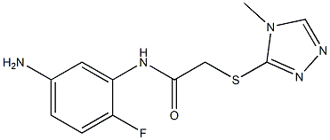 N-(5-amino-2-fluorophenyl)-2-[(4-methyl-4H-1,2,4-triazol-3-yl)sulfanyl]acetamide Struktur