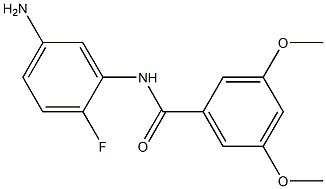 N-(5-amino-2-fluorophenyl)-3,5-dimethoxybenzamide Struktur