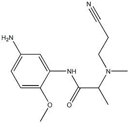 N-(5-amino-2-methoxyphenyl)-2-[(2-cyanoethyl)(methyl)amino]propanamide,,结构式