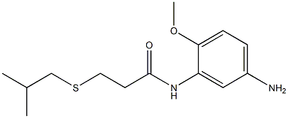 N-(5-amino-2-methoxyphenyl)-3-[(2-methylpropyl)sulfanyl]propanamide Structure