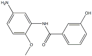 N-(5-amino-2-methoxyphenyl)-3-hydroxybenzamide Struktur