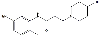 N-(5-amino-2-methylphenyl)-3-(4-hydroxypiperidin-1-yl)propanamide Structure