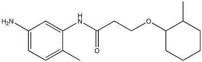 N-(5-amino-2-methylphenyl)-3-[(2-methylcyclohexyl)oxy]propanamide Struktur