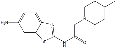 N-(6-amino-1,3-benzothiazol-2-yl)-2-(4-methylpiperidin-1-yl)acetamide
