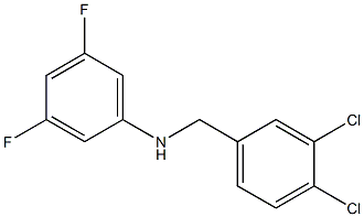 N-[(3,4-dichlorophenyl)methyl]-3,5-difluoroaniline,,结构式