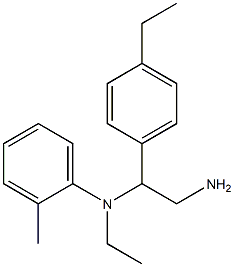 N-[2-amino-1-(4-ethylphenyl)ethyl]-N-ethyl-2-methylaniline Structure
