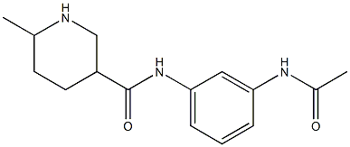 N-[3-(acetylamino)phenyl]-6-methylpiperidine-3-carboxamide Struktur