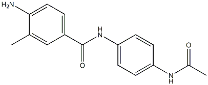 N-[4-(acetylamino)phenyl]-4-amino-3-methylbenzamide Struktur