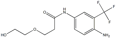 N-[4-amino-3-(trifluoromethyl)phenyl]-3-(2-hydroxyethoxy)propanamide Structure