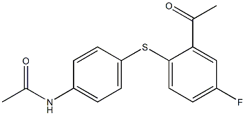 N-{4-[(2-acetyl-4-fluorophenyl)sulfanyl]phenyl}acetamide Structure