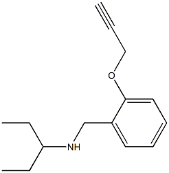 pentan-3-yl({[2-(prop-2-yn-1-yloxy)phenyl]methyl})amine Struktur