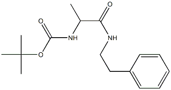 tert-butyl 1-methyl-2-oxo-2-[(2-phenylethyl)amino]ethylcarbamate Struktur