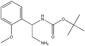 tert-butyl 2-amino-1-(2-methoxyphenyl)ethylcarbamate Structure