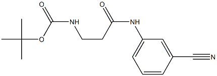 tert-butyl 3-[(3-cyanophenyl)amino]-3-oxopropylcarbamate Struktur