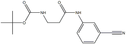 tert-butyl 3-[(3-cyanophenyl)amino]-3-oxopropylcarbamate Structure