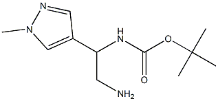 tert-butyl N-[2-amino-1-(1-methyl-1H-pyrazol-4-yl)ethyl]carbamate Structure