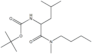 tert-butyl N-{1-[butyl(methyl)carbamoyl]-3-methylbutyl}carbamate 化学構造式