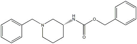 (R)-1-Benzyl-3-N-Cbz-amino-piperidine 化学構造式