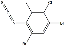 3-Chloro-4,6-dibromo-2-methylphenyl isothiocyanate Structure