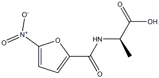 D-Alanine,  N-[(5-nitro-2-furanyl)carbonyl]- Structure