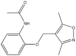 Acetamide,  N-[2-[(3,5-dimethyl-4-isoxazolyl)methoxy]phenyl]- 结构式