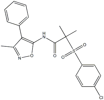 Propanamide,  2-[(4-chlorophenyl)sulfonyl]-2-methyl-N-(3-methyl-4-phenyl-5-isoxazolyl)-