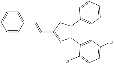 1-(2,5-dichlorophenyl)-5-phenyl-3-(2-phenylvinyl)-4,5-dihydro-1H-pyrazole