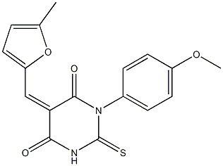 1-(4-methoxyphenyl)-5-[(5-methyl-2-furyl)methylene]-2-thioxodihydro-4,6(1H,5H)-pyrimidinedione