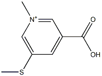 3-carboxy-1-methyl-5-(methylsulfanyl)pyridinium Structure