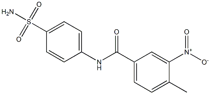 N-[4-(aminosulfonyl)phenyl]-3-nitro-4-methylbenzamide 结构式