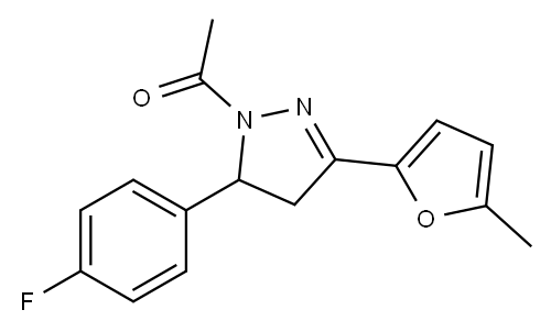 1-acetyl-5-(4-fluorophenyl)-3-(5-methyl-2-furyl)-4,5-dihydro-1H-pyrazole|