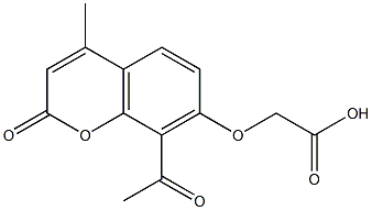 [(8-acetyl-4-methyl-2-oxo-2H-chromen-7-yl)oxy]acetic acid Structure