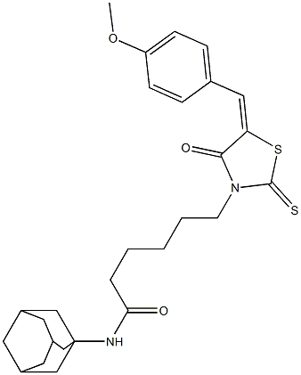 N-(1-adamantyl)-6-[5-(4-methoxybenzylidene)-4-oxo-2-thioxo-1,3-thiazolidin-3-yl]hexanamide