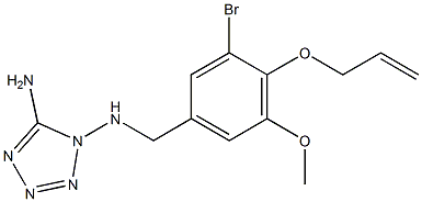 N-[4-(allyloxy)-3-bromo-5-methoxybenzyl]-N-(5-amino-1H-tetraazol-1-yl)amine 结构式
