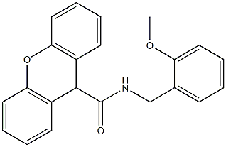 N-(2-methoxybenzyl)-9H-xanthene-9-carboxamide Structure